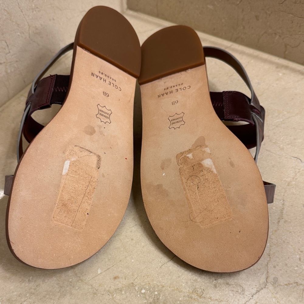 Cole Haan Pink Metallic Sandals - Picture 3 of 4